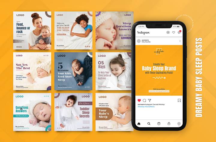 Cover image for Baby Sleep Coach Carousel Post :: Behance