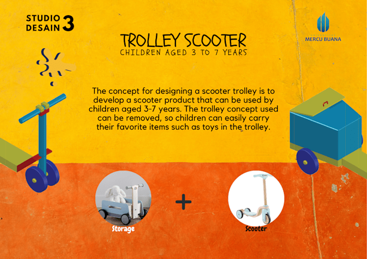 Cover image for Studio Design - Trolley Scooter for Children Age 3-7 Years