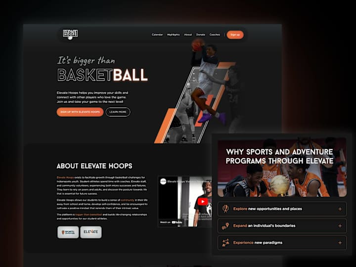 Cover image for Web Design & Webflow Development for Elevate Hoops