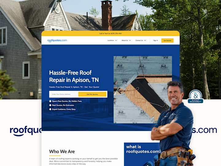 Cover image for roofquotes.com — Framer Website & CMS Development