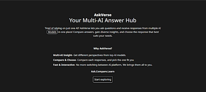 Cover image for AskVerse AI Chat Platform Development