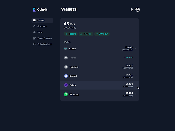 Cover image for Non-custodial Webwallet with NFT integration