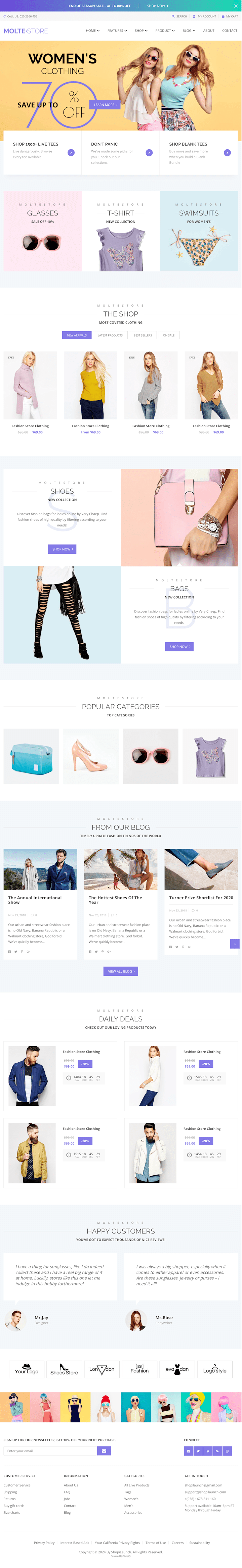 Cover image for Shopify-Powered Men/Women Fashion Store