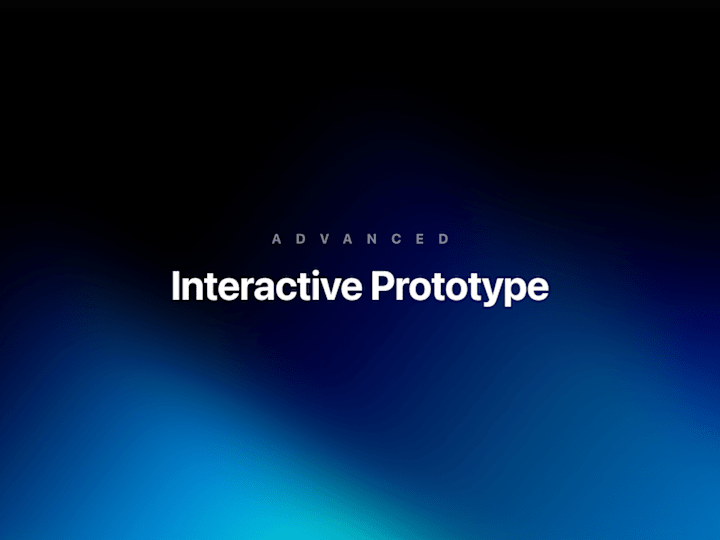 Cover image for Advanced Interactive Prototype