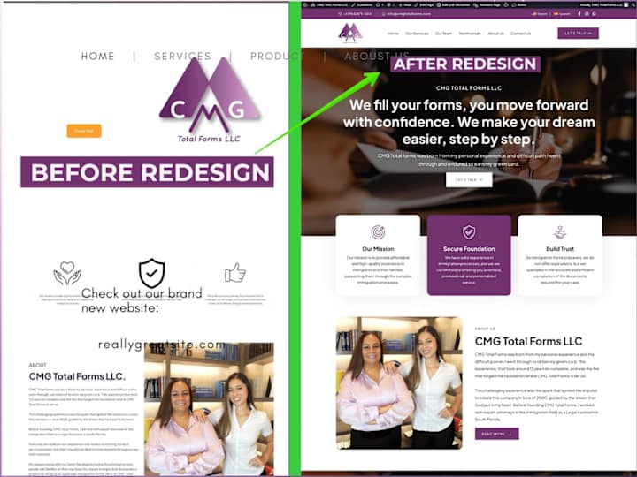Cover image for Single page Website Redesign