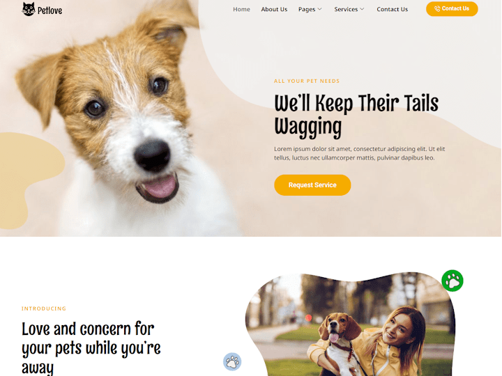 Cover image for Created A website for 'pet service'