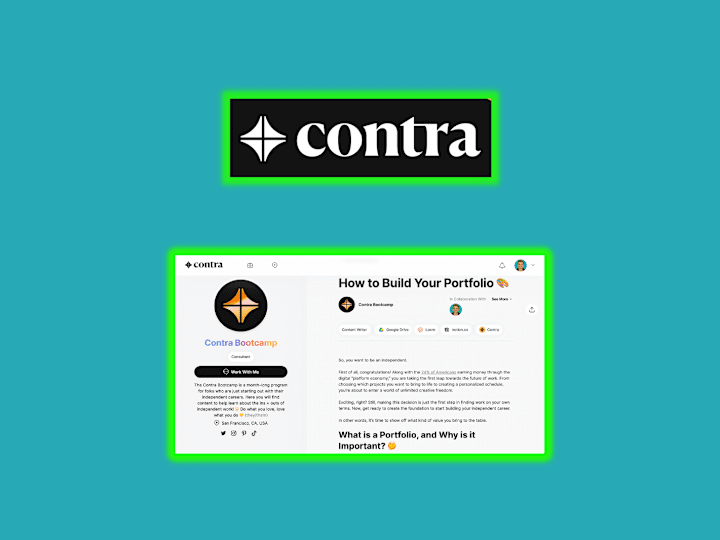 Cover image for 🎨 How to Build Your Portfolio – Contra Bootcamp Blog Post