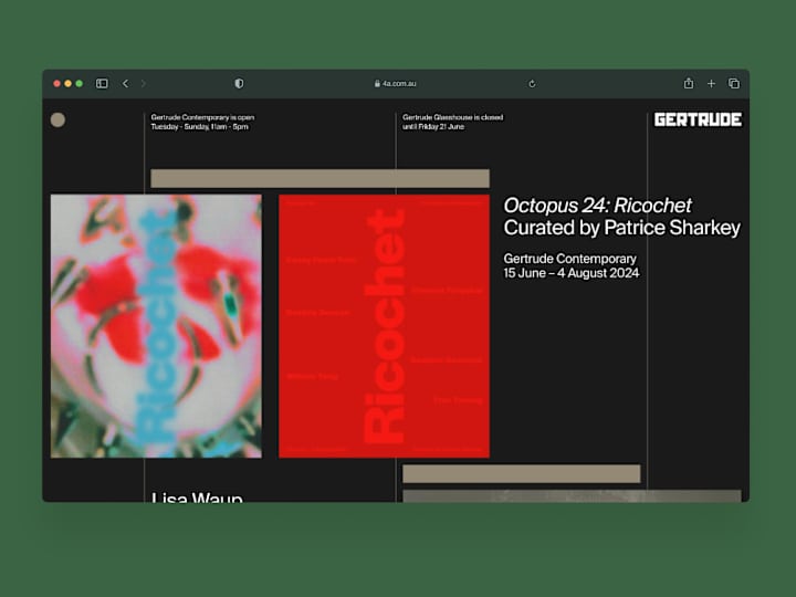 Cover image for Gertrude Contemporary