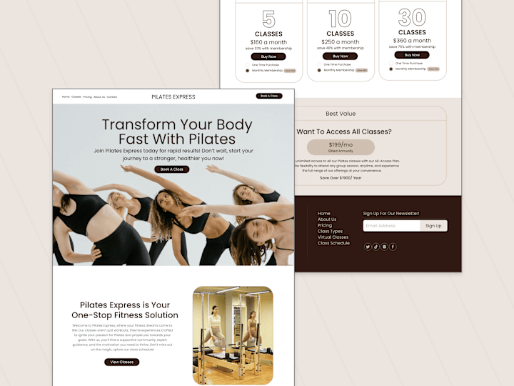 Cover image for Pilates Express Website Design