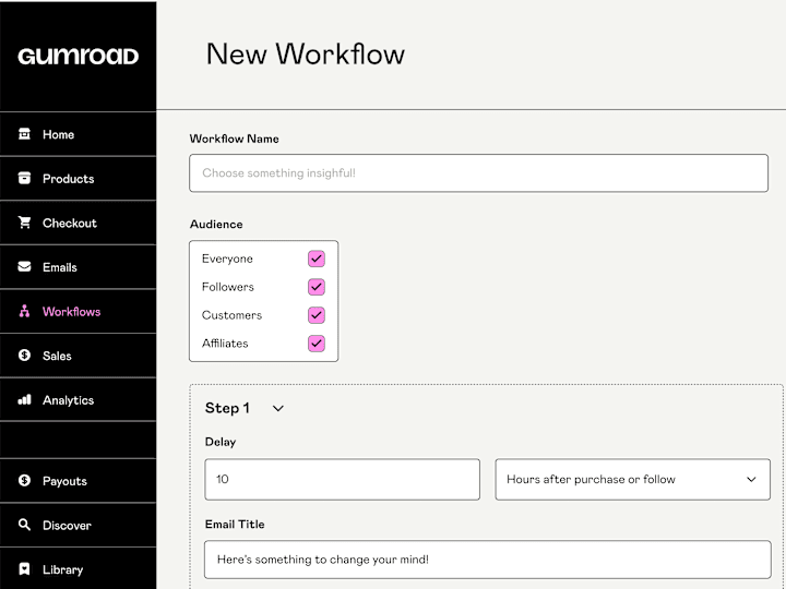 Cover image for Improved Abandoned Cart Drip Campaign Workflow for Gumroad