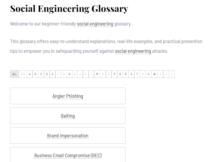 Cover image for Social Engineering Glossary for Beginners