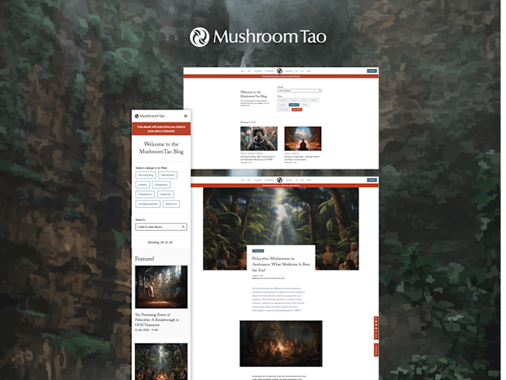 Cover image for MushroomTao | Design & Development of blog 
