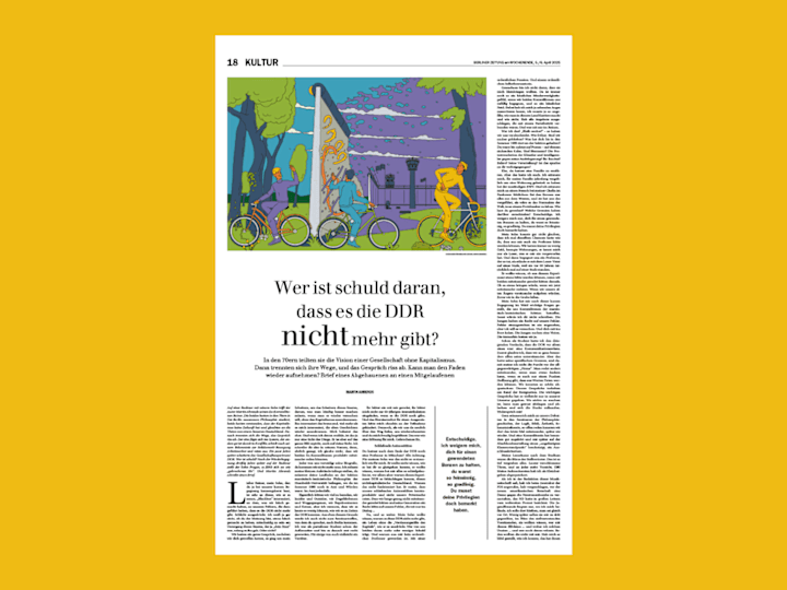 Cover image for Berliner Zeitung - editorial illustration