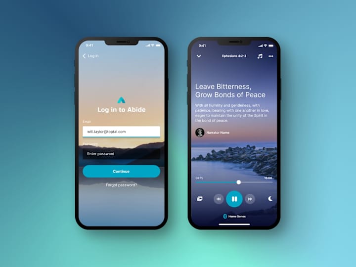 Cover image for Abide Meditation Mobile App (UX/UI)