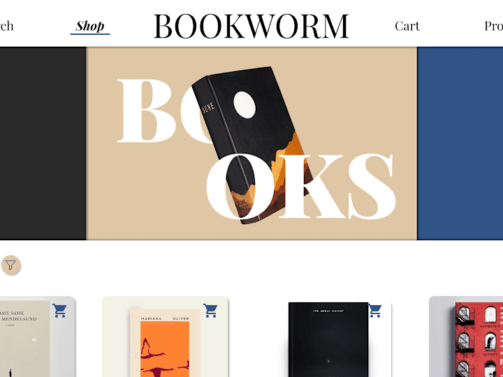 Cover image for BOOKWORM website