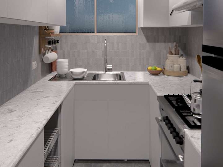 Cover image for Small Kitchen Design for a Family of three