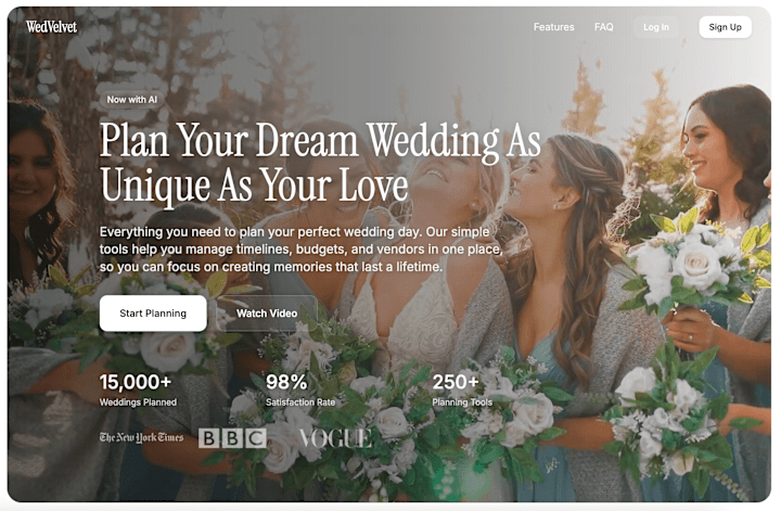 Cover image for WedVelvet - AI-Powered Wedding Planning Assistant
