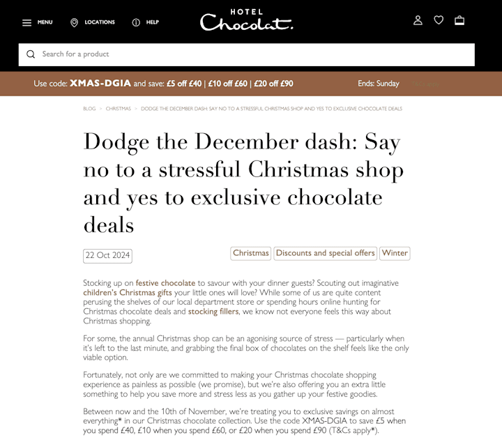 Cover image for Hotel Chocolat Christmas Campaign Copy