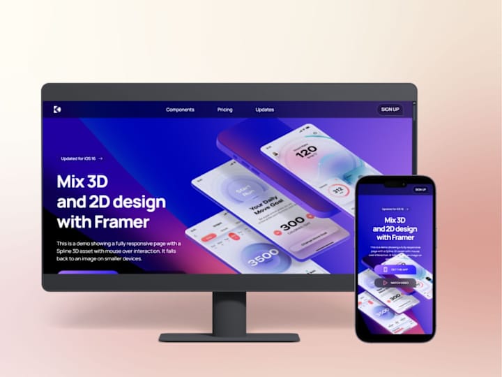 Cover image for Build This 3d Software Website Design Using Framer