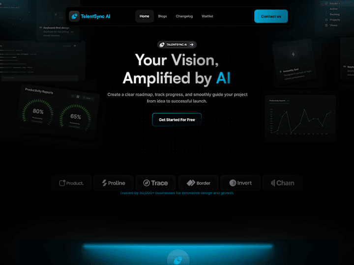 Cover image for TalentSync AI Website Landing Page