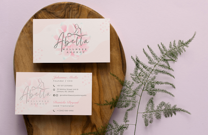 Cover image for Abella Wellness Agency Business Card Redesign