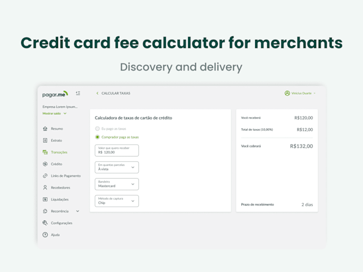 Cover image for Credit card fee calculator  for merchants