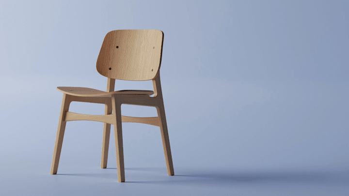 Cover image for Wooden Chair - 3D model / Render