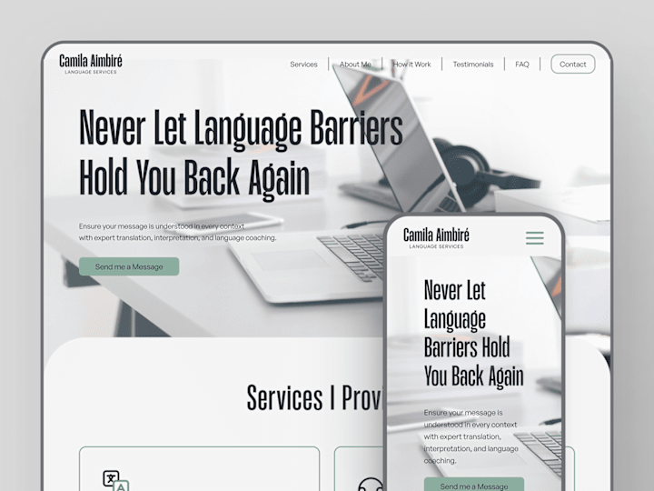 Cover image for Landing Page for Language Service Provider