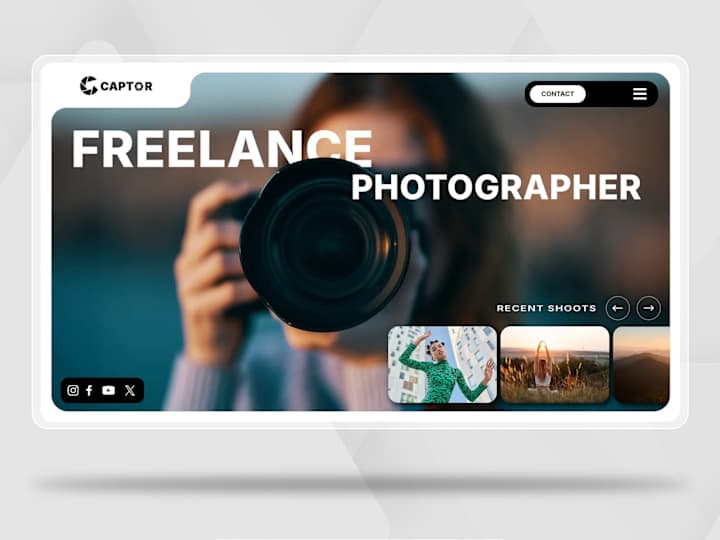 Cover image for Stunning Interactive One-Page Photographer Website