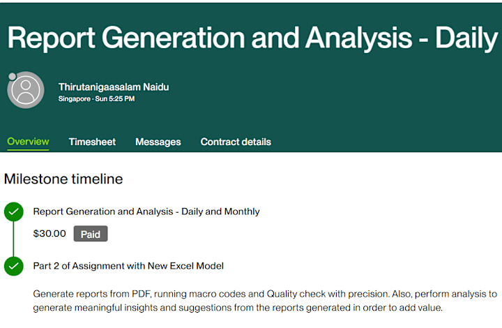 Cover image for Report Generation & Analysis - Daily