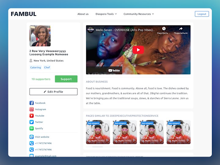 Cover image for Fambul - 📱 Social Media Platform | Desktop | Ui/Ux Startup