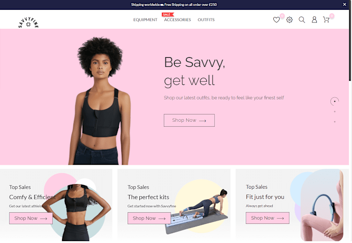 Cover image for Website creation and branding for a self-care apparel line