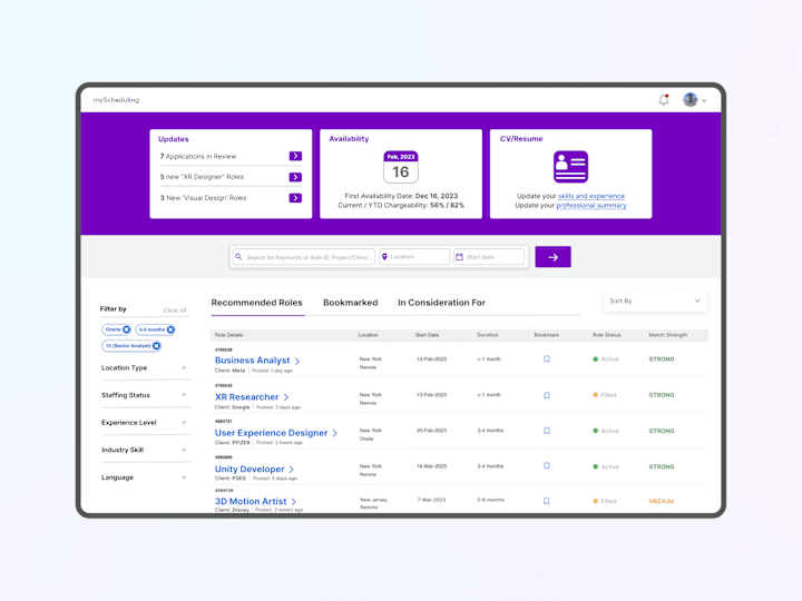 Cover image for myScheduling - UX Design