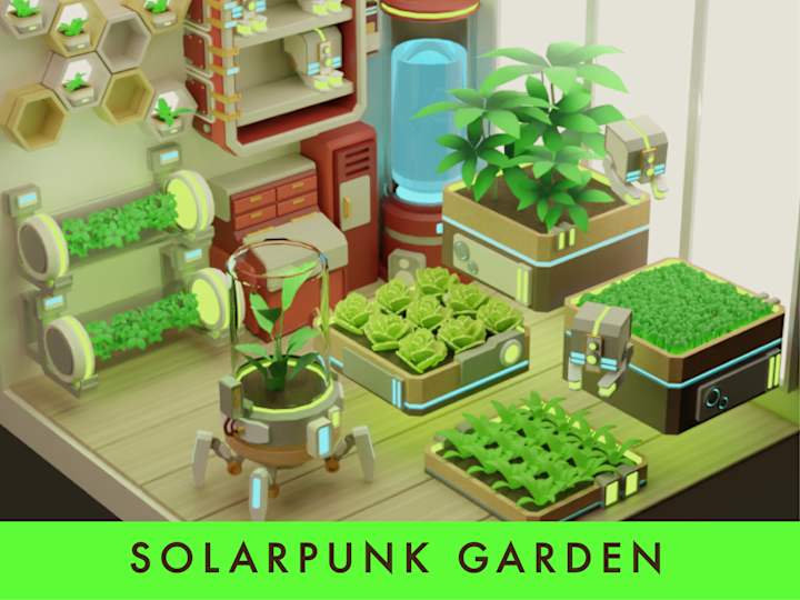 Cover image for Solarpunk 3D diorama 