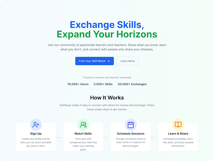 Cover image for SkillSwap Platform Development