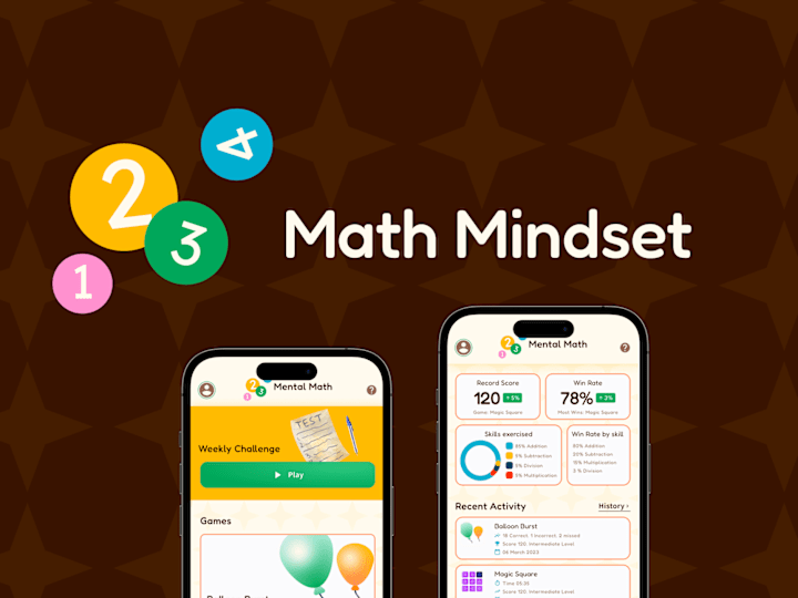 Cover image for Math App Redesign for Kids