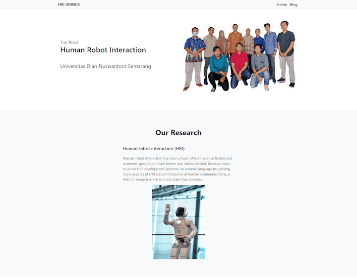 Cover image for Human Robot Interaction Research Team Profile