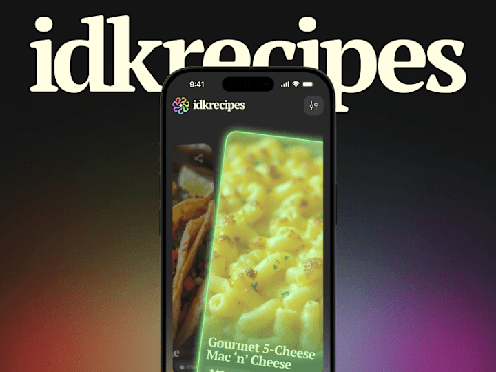 Cover image for idkrecipes - App UI/UX Case Study