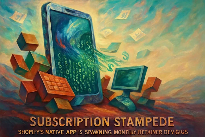 Cover image for Subscription Stampede: Shopify’s Native App Is Spawning Monthly-Retainer Dev Gigs