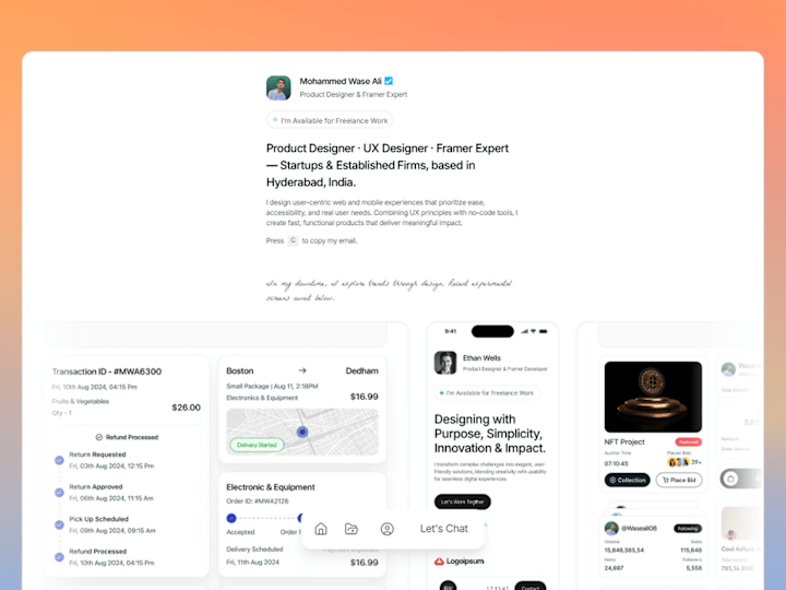 Cover image for W/Design – Interactive Minimal Portfolio