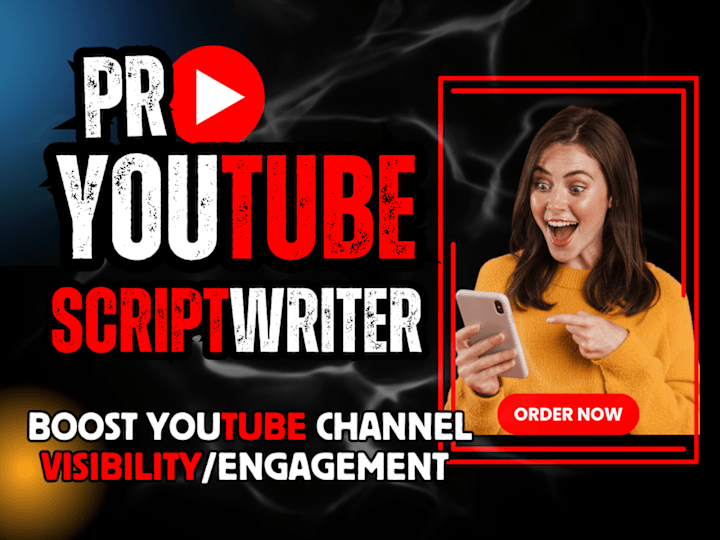 Cover image for I WILL BE YOUR SCRIPTWRITER FOR YOUTUBE SCRIPT, AND VIDEO SCRIPT