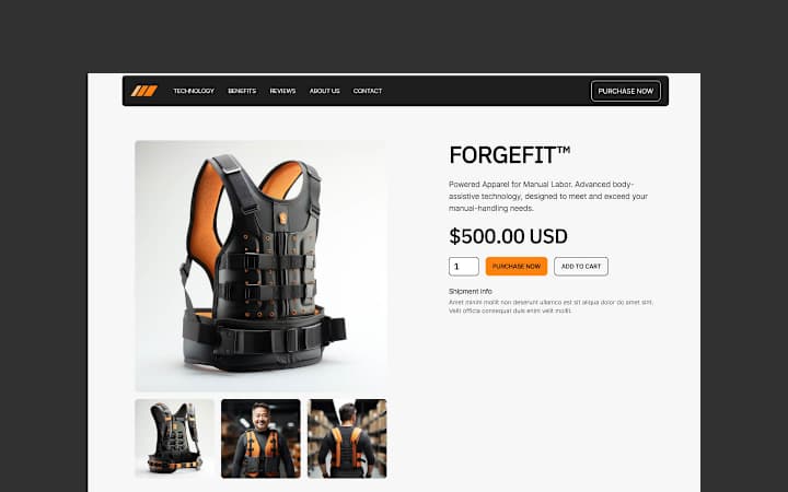 Cover image for ForgeFit: E-Commerce Website Design and Webflow Development