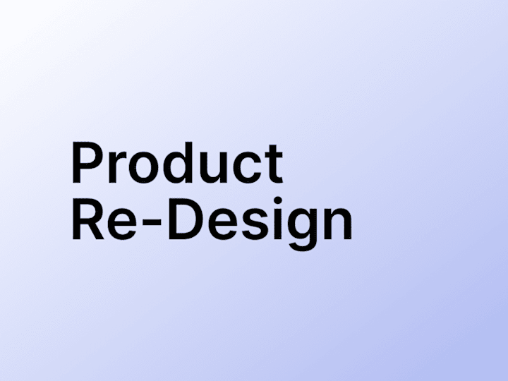 Cover image for Redesign existing product