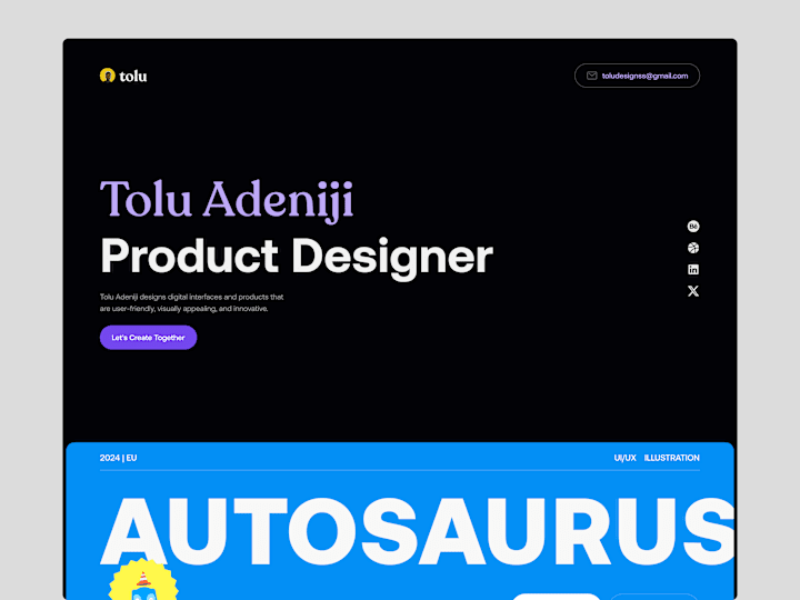 Cover image for Portfolio Website for Tolu Adeniji