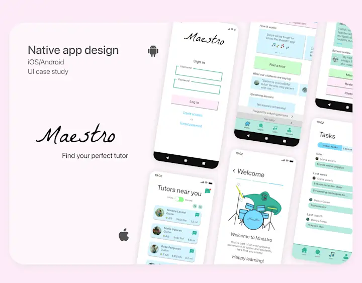 Cover image for Native app design. UI case study