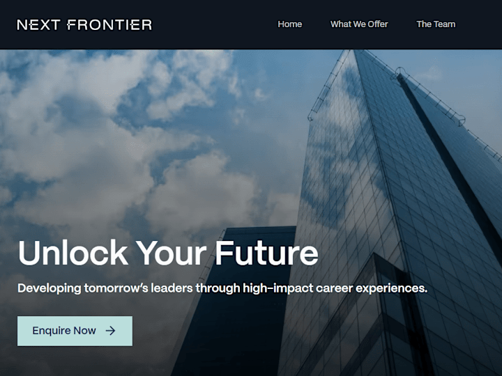 Cover image for Next Frontier | Developing Tomorrow’s Leaders