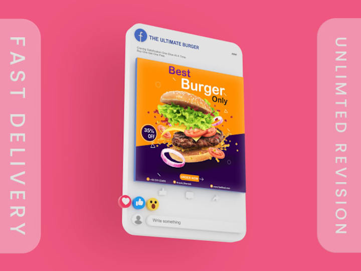 Cover image for I will design a food menu,product banner,carousel post,social m…