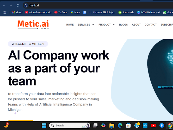 Cover image for Metic.AI – Premier Artificial Intelligence Company in Michigan