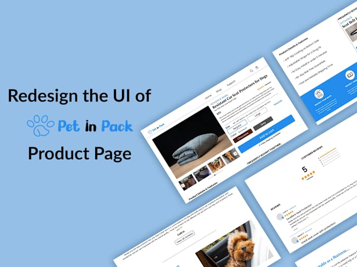 Cover image for Redesign product page of "Pet in Pack" website