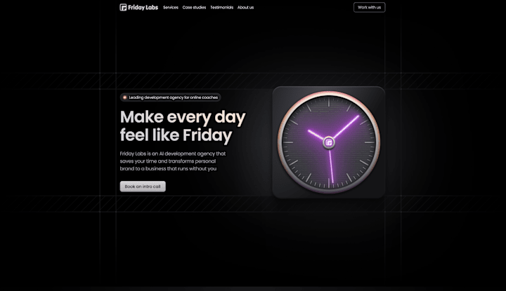Cover image for Friday Labs landing page design & development